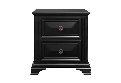 Carter Black Nightstand - Gate FurnitureNightstand