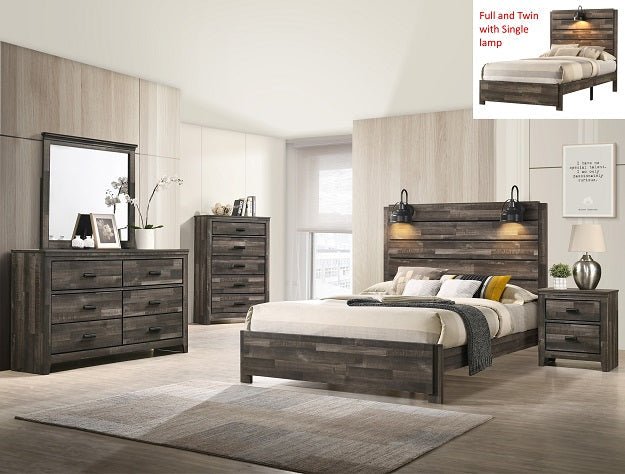 Carter Brown Full Panel Bed - Gate FurnitureFull Bed