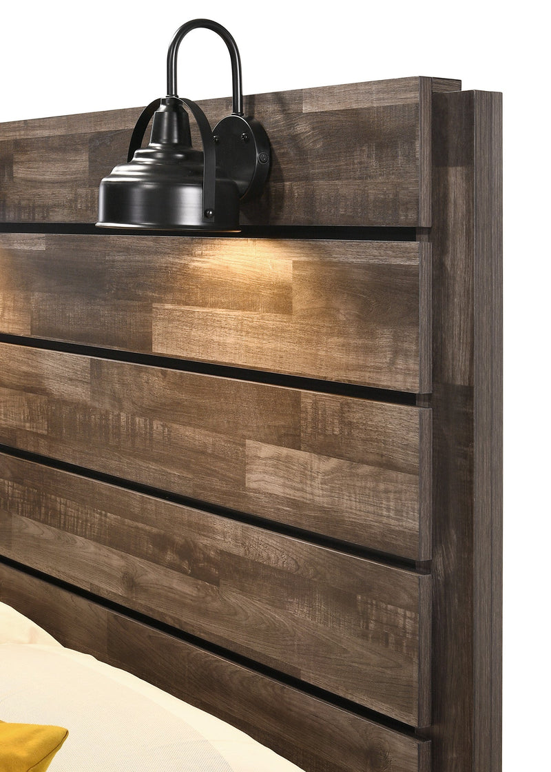 Carter Brown Platform Bedroom Set - Gate FurnitureBedroom Set
