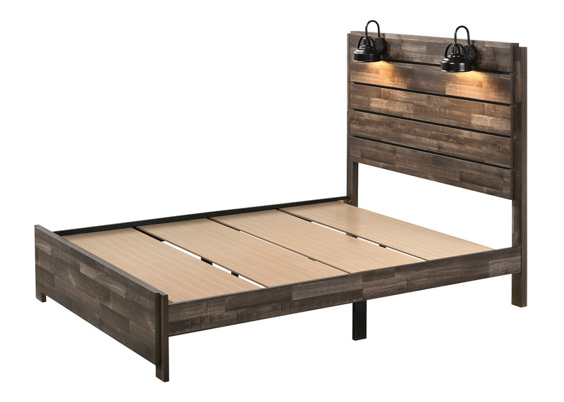 Carter Brown Platform Bedroom Set - Gate FurnitureBedroom Set