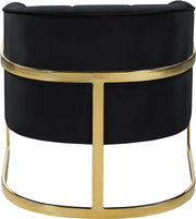 Carter Velvet Upholstered Accent Chair in Black - 515Black