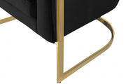 Carter Velvet Upholstered Accent Chair in Black - 515Black