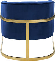 Carter Velvet Upholstered Accent Chair in Blue - 515Navy