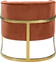 Carter Velvet Upholstered Accent Chair in Cognac - 515Cognac
