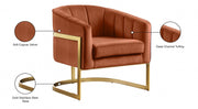 Carter Velvet Upholstered Accent Chair in Cognac - 515Cognac