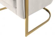 Carter Velvet Upholstered Accent Chair in Cream - 515Cream