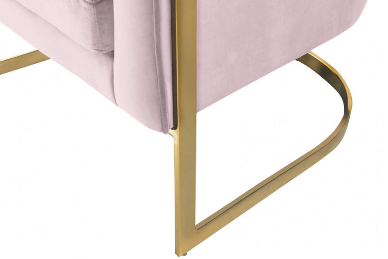 Carter Velvet Upholstered Accent Chair in Pink - 515Pink