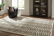Cartlett White/Taupe/Black Extra Large Rug - R408670