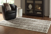 Cartlett White/Taupe/Black Medium Rug - R408672