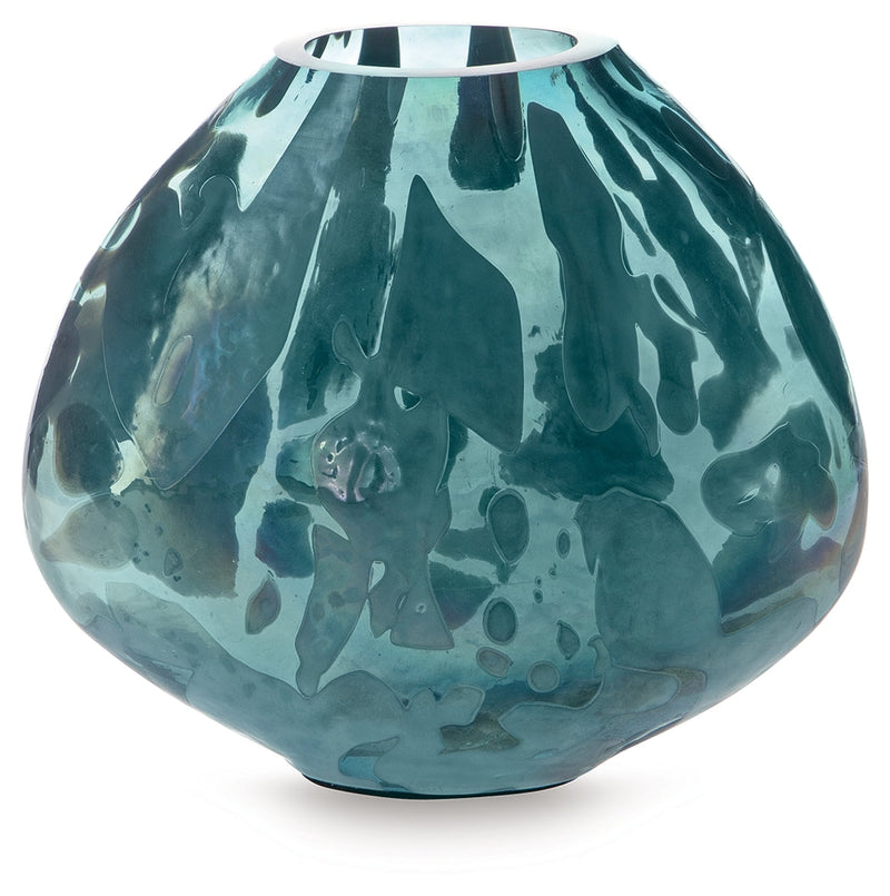 Cartshaw Iridescent Teal Vase - A2000738