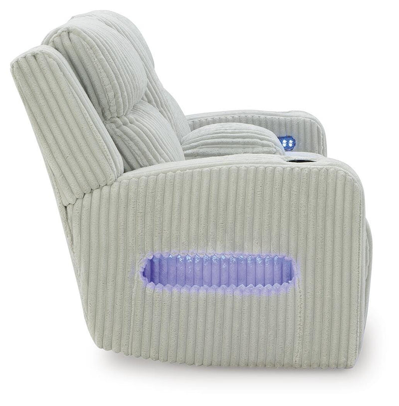 Carvara Alloy Power Reclining Loveseat with Console - PC6420318