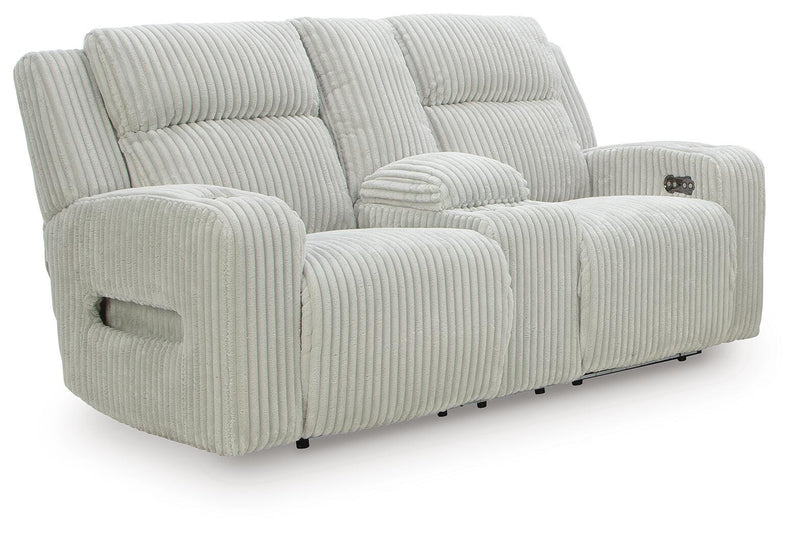 Carvara Alloy Power Reclining Sofa and Loveseat - PC64203U2