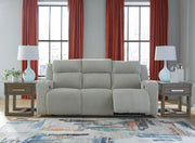 Carvara Alloy Power Reclining Sofa and Loveseat - PC64203U2