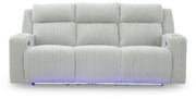 Carvara Alloy Power Reclining Sofa and Loveseat - PC64203U2