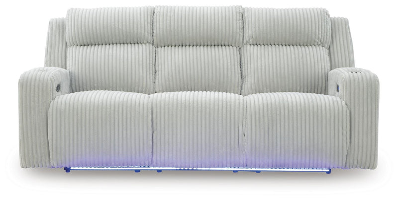 Carvara Alloy Power Reclining Sofa and Loveseat - PC64203U2
