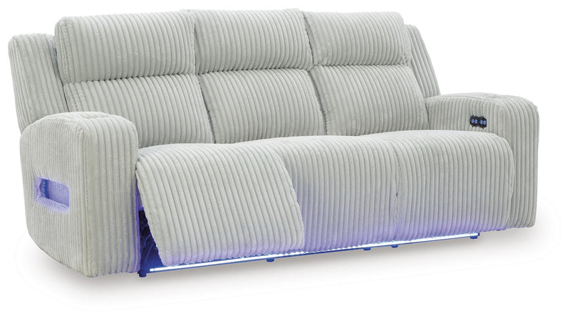 Carvara Alloy Power Reclining Sofa and Loveseat - PC64203U2