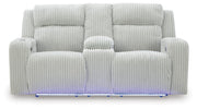 Carvara Alloy Power Reclining Sofa and Loveseat - PC64203U2