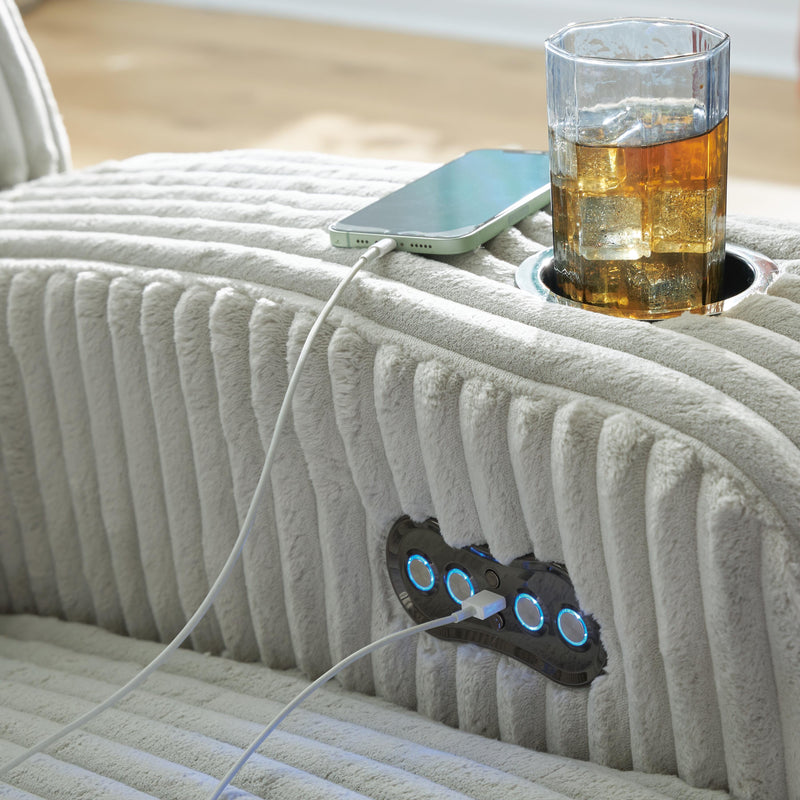 Carvara Alloy Power Reclining Sofa - PC6420315