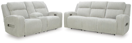 Carvara Sofa and Loveseat in Alloy - PKG022058