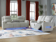 Carvara Sofa and Loveseat in Alloy - PKG022058