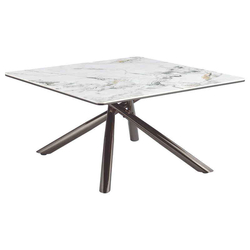 Carvell 2-piece Square Coffee and End Table Set Mirage White - 708138-S2