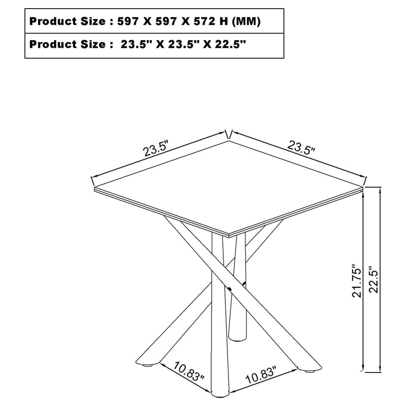 Carvell 2-piece Square Coffee and End Table Set Mirage White - 708138-S2