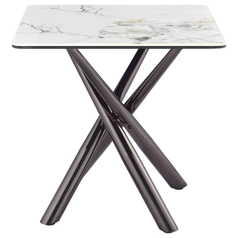 Carvell 3-piece Square Coffee and End Table Set Mirage White - 708138-S3
