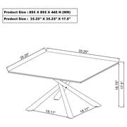 Carvell Square Sintered Stone Top Coffee Table Mirage White - 708138