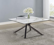 Carvell Square Sintered Stone Top Coffee Table Mirage White - 708138
