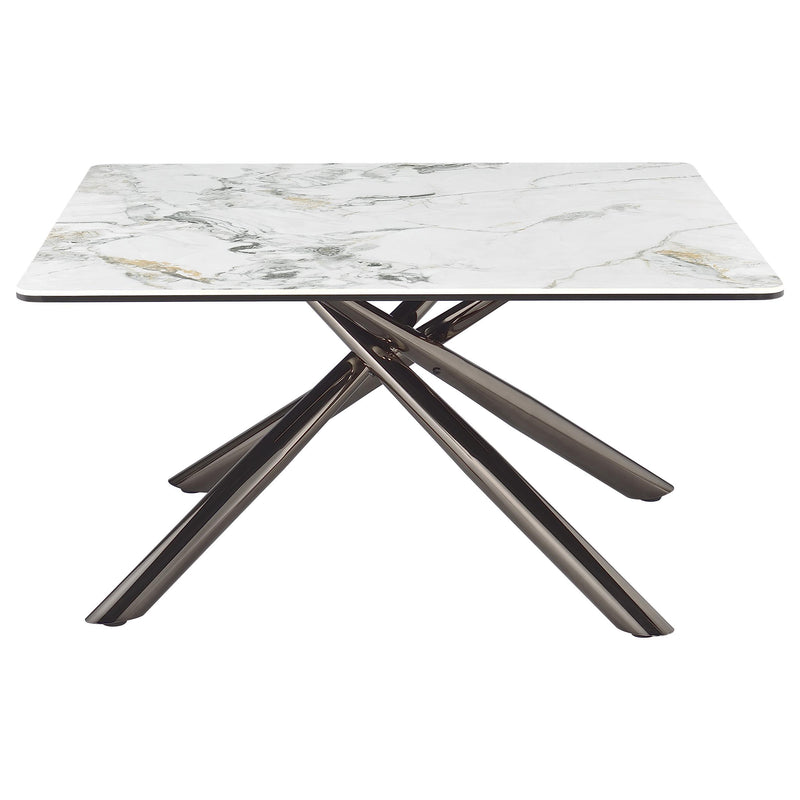 Carvell Square Sintered Stone Top Coffee Table Mirage White - 708138