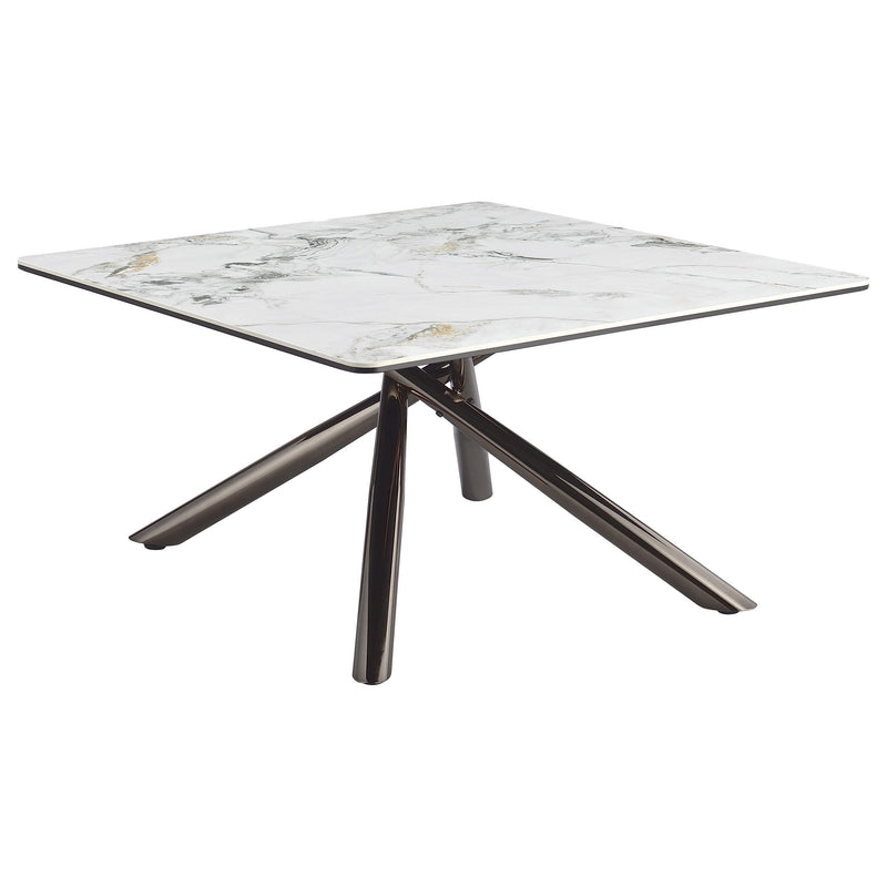 Carvell Square Sintered Stone Top Coffee Table Mirage White - 708138