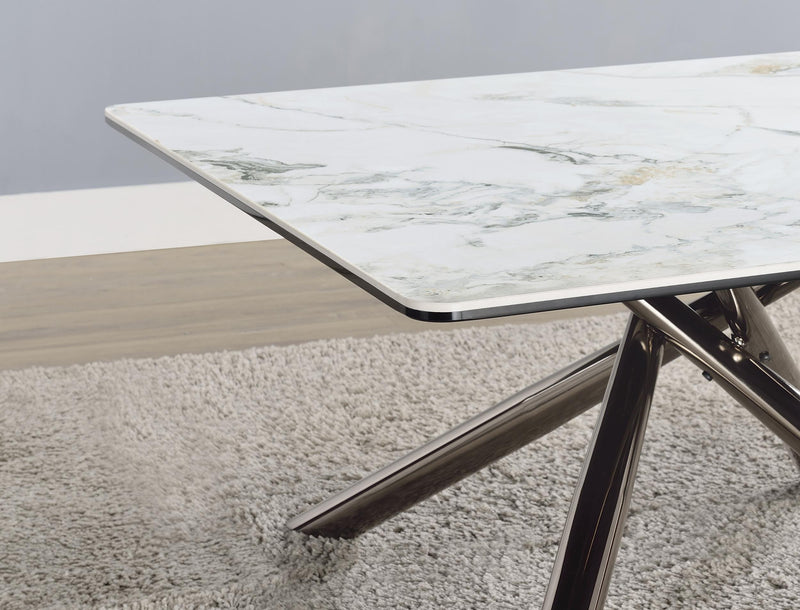 Carvell Square Sintered Stone Top Coffee Table Mirage White - 708138
