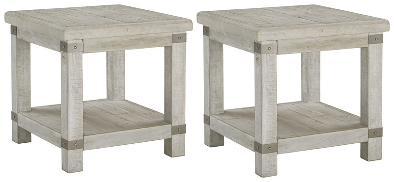 Carynhurst 2 End Tables in White Wash Gray - PKG008469