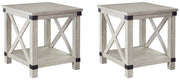 Carynhurst 2 End Tables in Whitewash - PKG010569