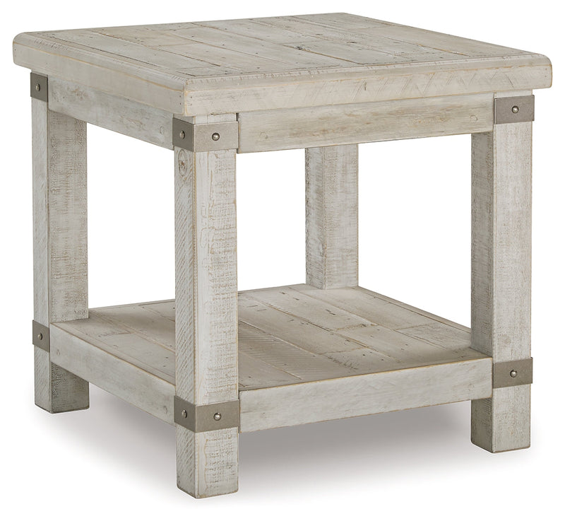 Carynhurst Coffee Table with 1 End Table in White Wash Gray - PKG008675