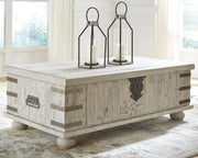 Carynhurst Coffee Table with 1 End Table in White Wash Gray - PKG008675
