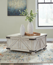Carynhurst Coffee Table with 1 End Table in Whitewash - PKG010568