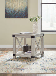 Carynhurst Coffee Table with 1 End Table in Whitewash - PKG010568