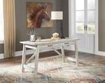 Carynhurst Whitewash 60" Home Office Desk - Gate FurnitureOffice Desks
