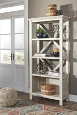 Carynhurst Whitewash 75" Bookcase - Gate FurnitureBookcases