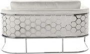 Casa 63.5" Velvet Upholstered Loveseat in Cream - 691Cream-L