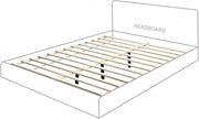 Casa Vegan Leather Queen Bed (3 Boxes) Black - Gate FurnitureQueen Bed