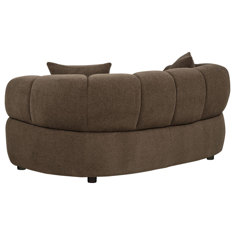 Casarin Fabric 2-Piece Channel-Back Sofa Set Brown - 511251-S2