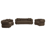 Casarin Fabric 3-Piece Channel-Back Sofa Set Brown - 511251-S3