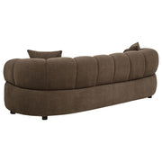 Casarin Fabric 3-Piece Channel-Back Sofa Set Brown - 511251-S3