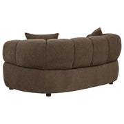 Casarin Fabric 3-Piece Channel-Back Sofa Set Brown - 511251-S3
