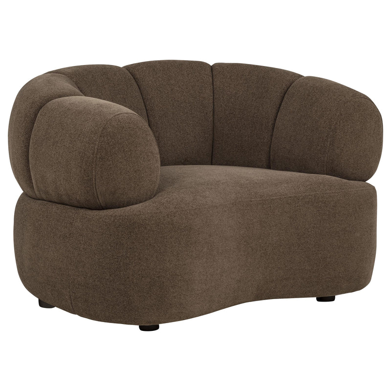 Casarin Fabric Channel-Back Accent Chair Brown - 511253
