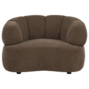 Casarin Fabric Channel-Back Accent Chair Brown - 511253