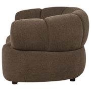 Casarin Fabric Channel-Back Accent Chair Brown - 511253