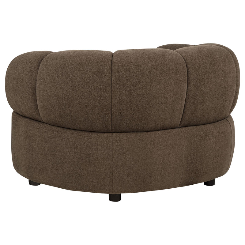 Casarin Fabric Channel-Back Accent Chair Brown - 511253